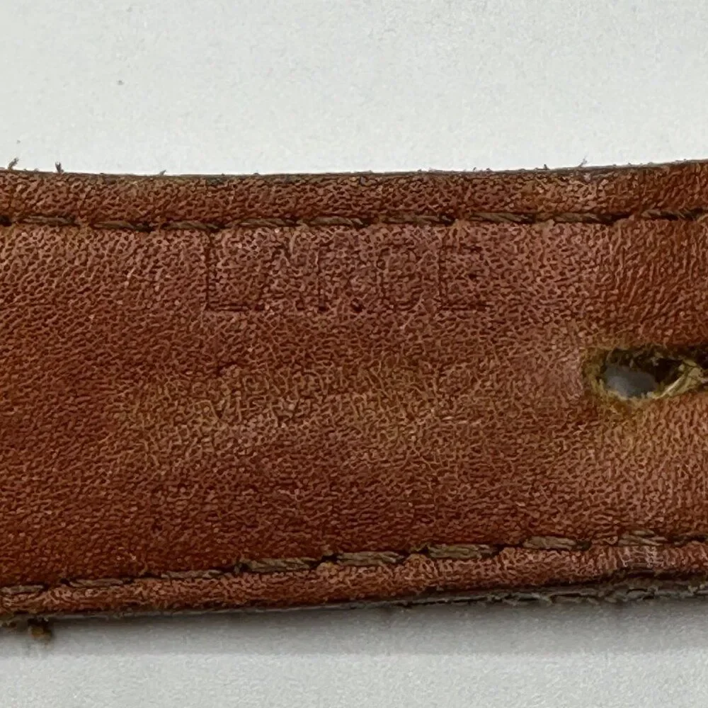Pintail Men's Golf Embroidered Canvas Belt Leather Tip Brass Buckle Large
